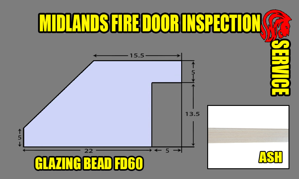 Fire Door Glazing Bead FD60 2m