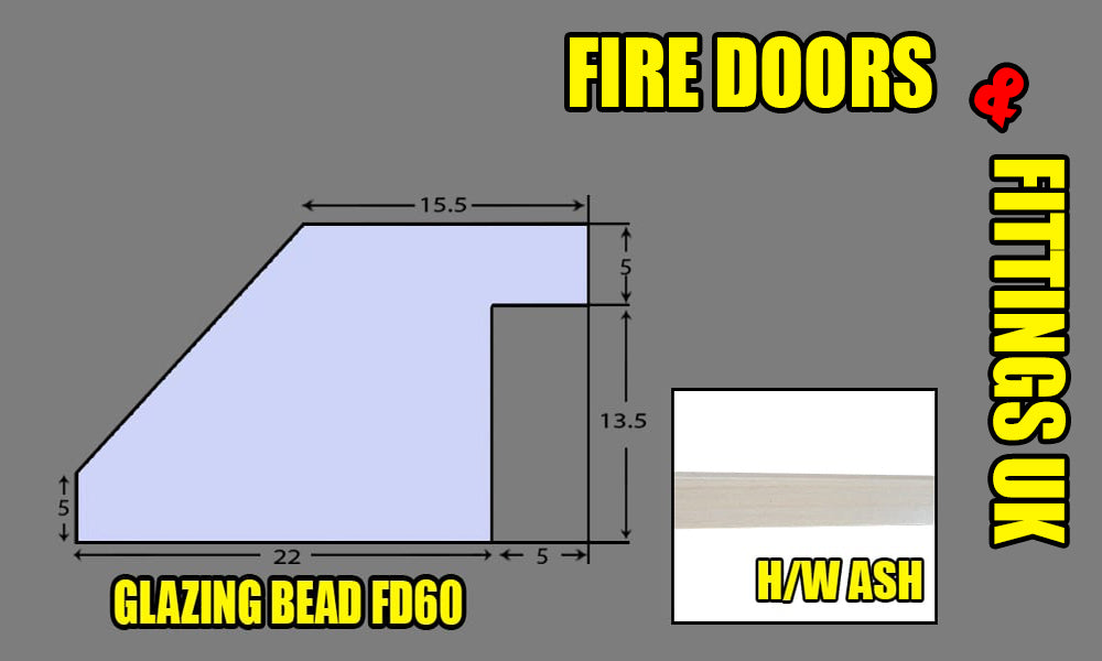 Fire Door Glazing Bead FD60 2m