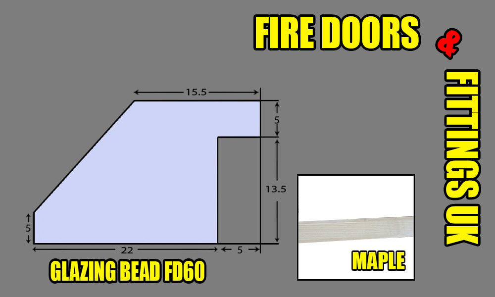 Fire Door Glazing Bead FD60 2m